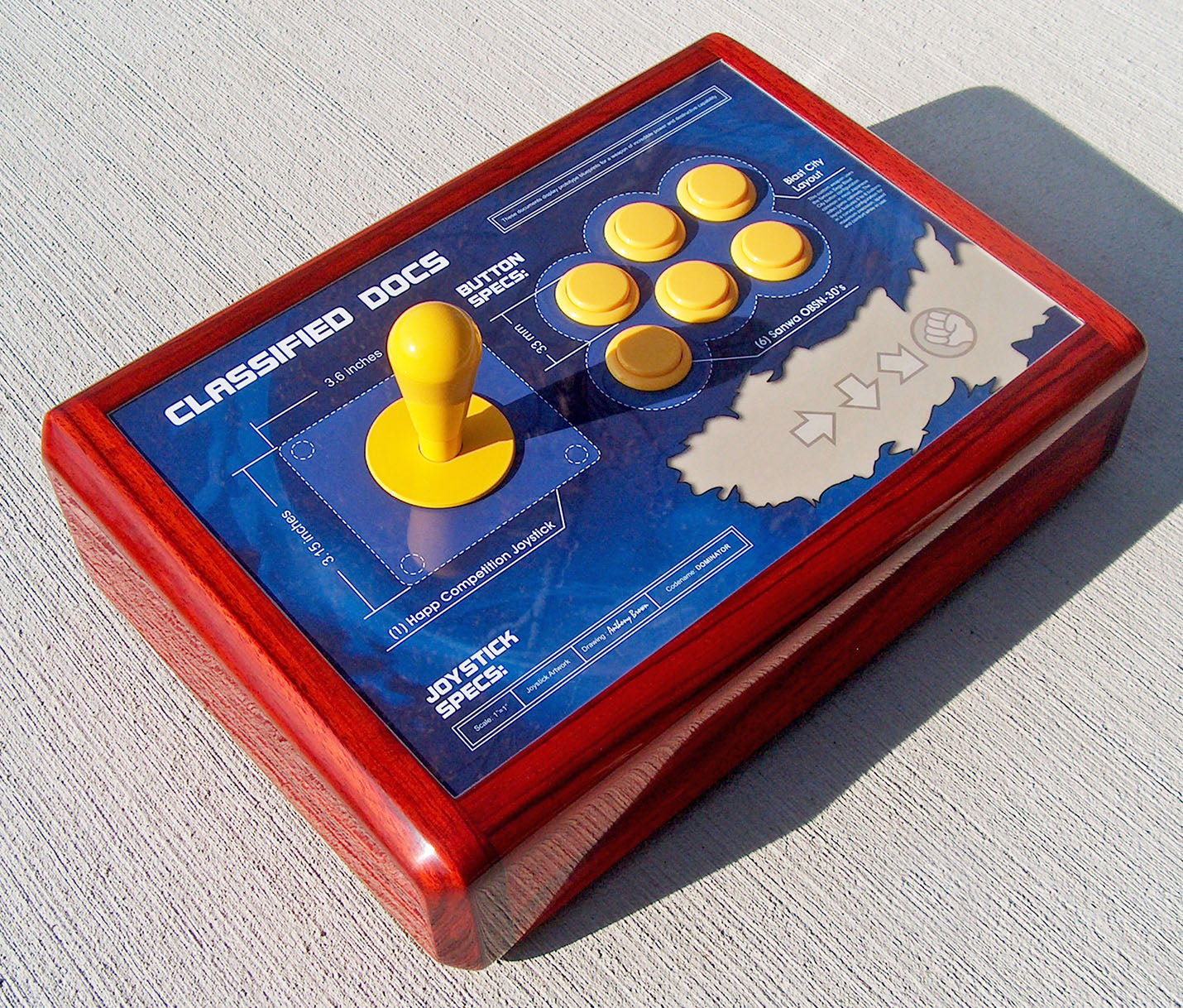 Arcade Stick (African Padauk)