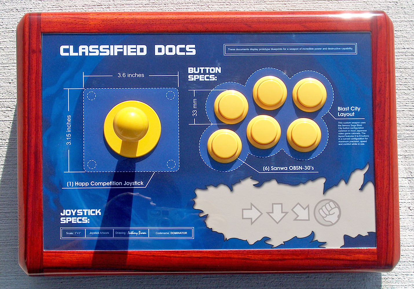 Arcade Stick (African Padauk)